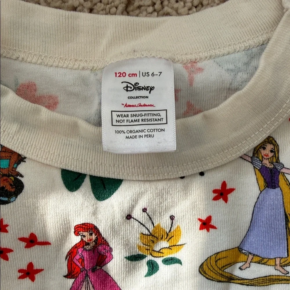 Hanna Andersson Disney Princess Cream Pajama Set - Picture 2 of 3